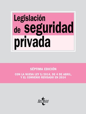 cover image of Legislación de seguridad privada